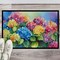 Edge Collections - 18" x 27" - Multicolor - Hydrangeas Doormat Non-Slip, Indoor Outdoor - 1 Piece